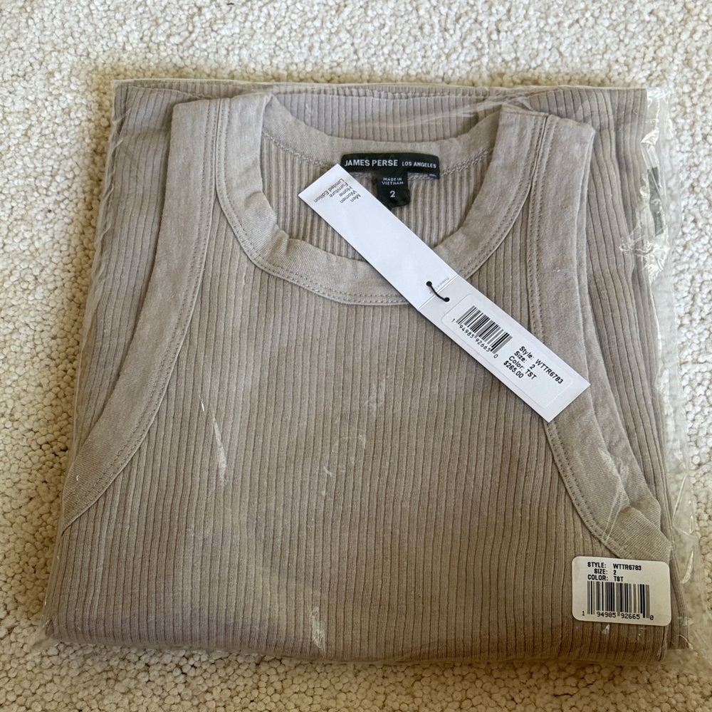 NWT NIB James Perse Ribbed knit Tank  Bodycon  Dress
